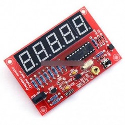 Piros - 1Hz-50MHz Crystal Oscillator Tester Frekvenciaszámláló DIY készletek Meter w / Case