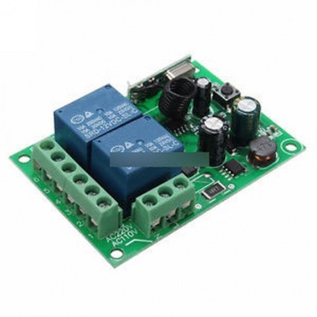 220 V 2-csatornás 315MHz - 315MHz / 433MHz 2 CH csatornás vezeték nélküli RF relé távirányító kapcsoló vevő 220V