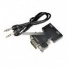 HDMI-VGA-VGA-átalakító   audiokábel-támogatás 1080P jelkimenet
