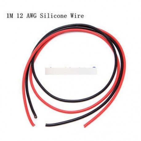 12 AWG mérőhuzal szilikon hajlékony rézkábelek RC fekete   piros