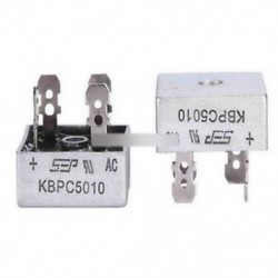 5Pcs 50A 1000V fémdoboz egyfázisú dióda híd egyenirányítója KBPC5010 AL