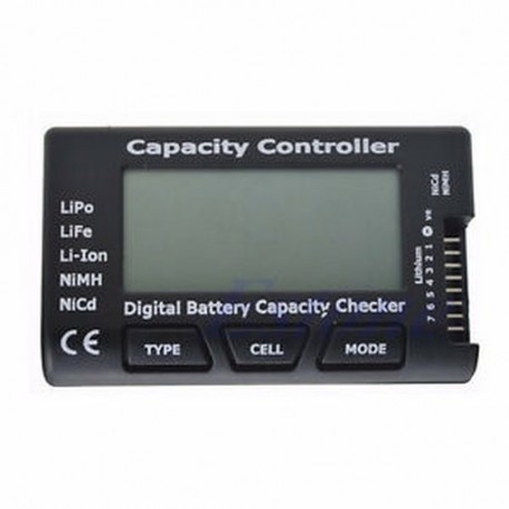 RC CellMeter-7 digitális akkumulátor kapacitásellenőrző NiMH Nicd LiFe LiPo Li-ionhoz