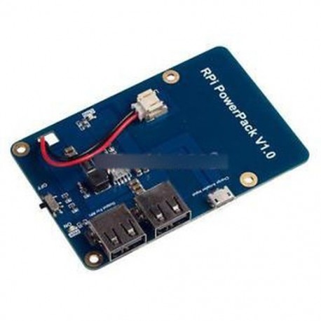 Lítium akkumulátor PowerPack bővítő kártya Dual USB kimenettel a Raspberry Pi3-hoz