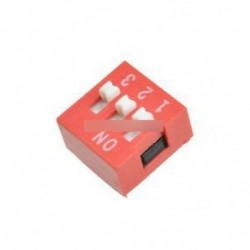 100PCS csúszka típusú kapcsoló modul 2.54mm 3-bites 3 pozíciós út DIP piros csúcs