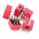 100PCS csúszka típusú kapcsoló modul 2.54mm 3-bites 3 pozíciós út DIP piros csúcs