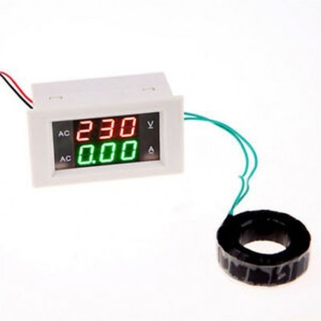 Digitális kettős feszültségű Ampere Amp Dual Meter Voltmeter LCD Guage AC 100-300V / 200A