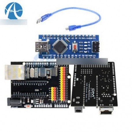 ENC28J60 Ethernet Shield V2.0 hálózati modul CH340G NANO V3.0 kártya Arduino-hoz