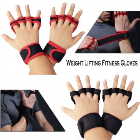 1 pár súlyemelő edzőkesztyű Fitness meztelen ujj csuklóvédő kerékpározás fél ujjú kesztyű kéz tenyérvédő