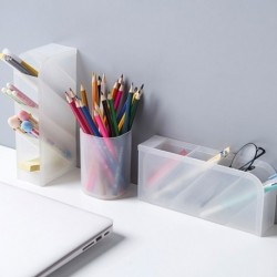 Többfunkciós 4 rácsos asztali tároló doboz tok, amely kozmetikai tartóval íróasztal ceruzaszervezőt alkot
