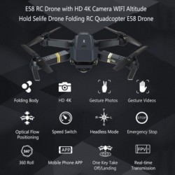 E58 RC Drone HD 4K kamera WIFI magasságban tartó Selife Drone Összecsukható RC Quadcopter E58 Drone