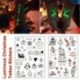 1 lap karácsonyi fényes ideiglenes vízálló tetoválás matrica Body Art