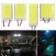 12 V 48SMD COB LED-es panel autóautó-belső belső olvasólámpa izzó fény kupola T10-es adapterrel