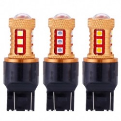 1 db T20 7440 1000LM 15 SMD 3030 LED sárga színű irányjelző fehér automatikus hátsó izzó piros autófék lámpa