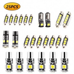 25 db-os autós belső LED-es lámpakészlet 12 V-os Plug and Play térkép kupola rendszámtábla világítás