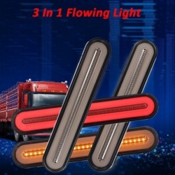 1 db-os LED áramló utánfutó fékvilágítás, vízálló Neon Halo gyűrűs hátsó fék stop index soros lámpa