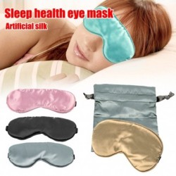Utánzott selyem alvás szemmaszk hordozható utazási szemüveg napszett javítás pihentető szemvédőhuzat alvó