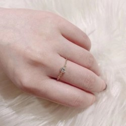 Divat Egyszerű elegáns cirkon gyöngy gyűrűvel állítható lánc gyűrűvel női ékszer ajándék