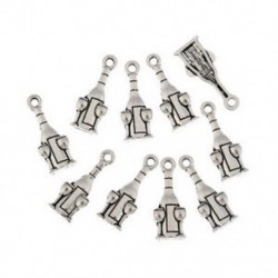 10db antik ezüst bor és borospohár Charm ékszer készítéséhez 17 * 8mm