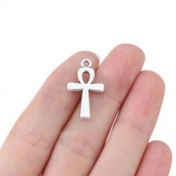 20db 22x13mm Ankh Egyiptomi Kereszt Charms Tibeti Ezüst Medálok Antik készítés