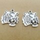 12db Tiger Charms Állatok Medálok Antik ezüst hang 22 * 24mm, Ékszerkészítés