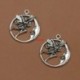 4db tündér holdi tibeti ezüst gyöngyön varázsa Medálok DIY ékszerek 30x25mm