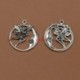4db tündér holdi tibeti ezüst gyöngyön varázsa Medálok DIY ékszerek 30x25mm