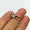 10 db mini aranyos 3D-s dinoszaurusz elbűvöli az antik ezüst tónusú medálokat, amelyek 20x10 mm-es méretűek