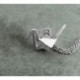 Papír daru nyaklánc ezüst origami daru ékszer origami nyaklánc origami ajándék