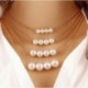 *8 - Divat nőknek varázsát ékszerek Crystal Choker nyilatkozat Vállpántos medál nyaklánc lánc