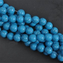 Blue Turquoise - Természetes drágakő kerek kő laza gyöngyök tétel 4mm 6mm 8mm 10mm barkács ékszerek készítése