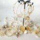 36-Rose Flower Pearl Ear Stud - Elegáns fehér gyöngy kerek karika fülbevalók női kis nagy gyöngy fülbevalók ékszerek