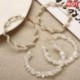 36-Rose Flower Pearl Ear Stud - Elegáns fehér gyöngy kerek karika fülbevalók női kis nagy gyöngy fülbevalók ékszerek