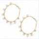 36-Rose Flower Pearl Ear Stud - Elegáns fehér gyöngy kerek karika fülbevalók női kis nagy gyöngy fülbevalók ékszerek