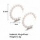 36-Rose Flower Pearl Ear Stud - Elegáns fehér gyöngy kerek karika fülbevalók női kis nagy gyöngy fülbevalók ékszerek