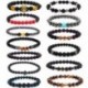 *16 - Karkötő kézzel készített természetes drágakő gyöngyök kerek nyújtó gyógyító reiki 8mm