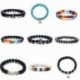 *16 - Karkötő kézzel készített természetes drágakő gyöngyök kerek nyújtó gyógyító reiki 8mm