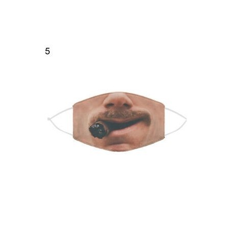 5. - Mosolygó arckifejezés  pamut arc száj MASZK Halloween Party Prop