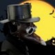 Fekete - pestis doktor gótikus Steampunk műbőr felső kalap sapka álarc kosztüm