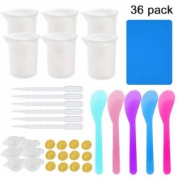 36 csomag szilikon epoxigyanta mérő szerszámkészlet, 100 mles csészék, 3 mles transzferpipetta, ujjágyak,