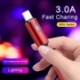 3A világító USB kábel nylon gyors töltőkábel USB adatkábel iPhone X XR 11 11Pro USB töltőkábelhez
