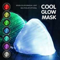 Cool Glow Mask LED fényes porvédő maszk Party Club Halloween éjszakai futómaszkhoz USB újratölthető színes fényváltó