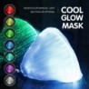 Cool Glow Mask LED fényes porvédő maszk Party Club Halloween éjszakai futómaszkhoz USB újratölthető színes fényváltó
