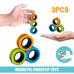 Ujj mágneses gyűrűk játék antistressz fidget mágneses karkötő gyűrű gyerek (3 db)