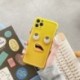 Funny Emoji Sárga lencsevédő telefon tok iPhone 11 Pro Max XR X XS Max iphone SE 6 7 8 Plus hátlaphoz Puha tokok