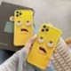 Funny Emoji Sárga lencsevédő telefon tok iPhone 11 Pro Max XR X XS Max iphone SE 6 7 8 Plus hátlaphoz Puha tokok