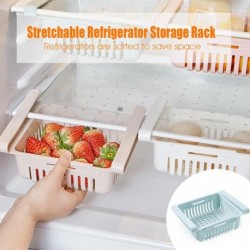Hordozható, nyújtható hűtőszekrény szervezzen állványos konyhai állítható multifunkciós húzó tároló kosarat
