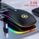 RGB újratölthető vezeték nélküli egér USB csendes egér ergonomikus optikai játékegér a PC laptopjához