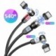 USLION mágneses kábel Micro USB mágneses töltőkábel 540 fokos töltő