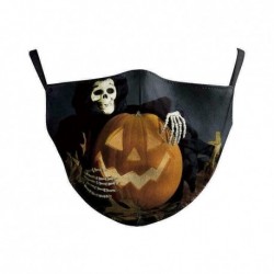 Nincs szín - Vicces mosható arcmaszk fél arc száj Mark Halloween Cospaly Party egy méretben