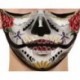 Design-7 - Mosható arcmaszk fél arc koponya száj Mark HipHop Cospaly Party One Size Mask0